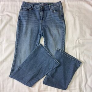 Flare Leg Style&co Denim Jeans Mid Rise Pants Light Blue